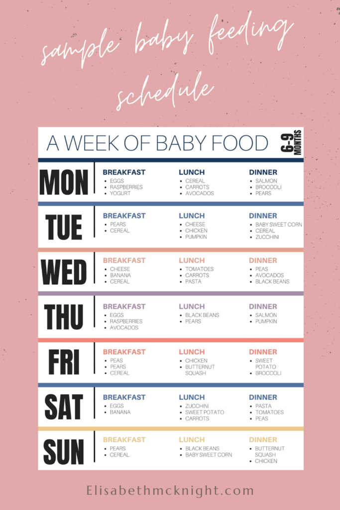 7 months old baby feeding and sleep schedule