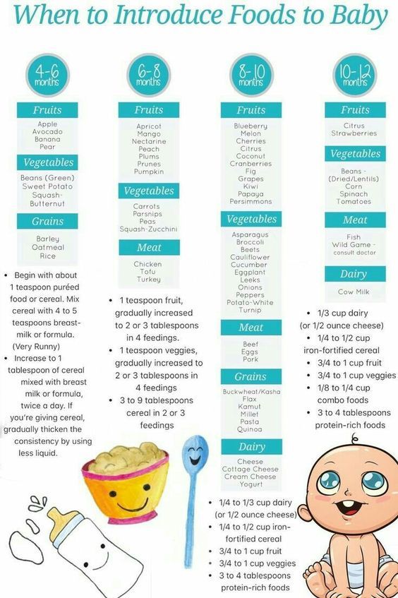 Solid food feeding schedule for baby