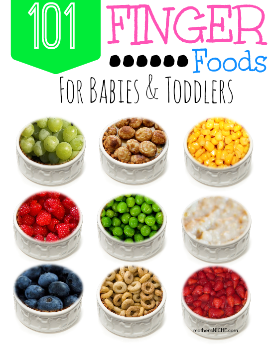 Variety of baby food