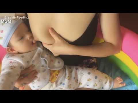 Breast feeding to baby video