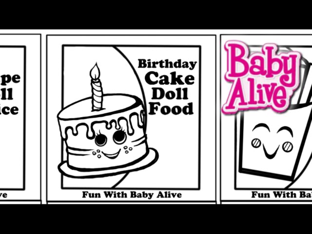 Baby alive food packets to color