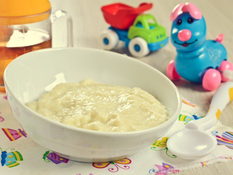 Homemade baby food rice cereal