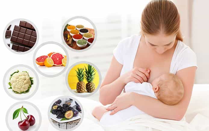 Foods that can make baby gassy when breastfeeding