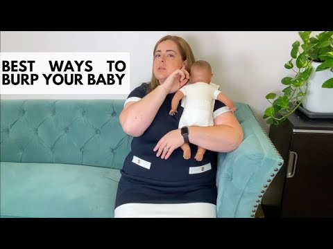 Feeding and burping a baby