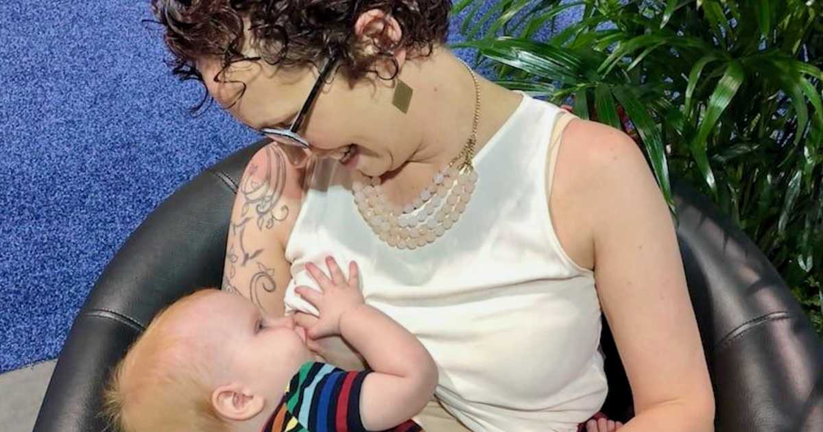 Breast feeding a baby with acid reflux