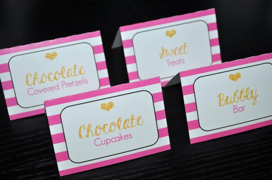 Printable food labels for baby shower