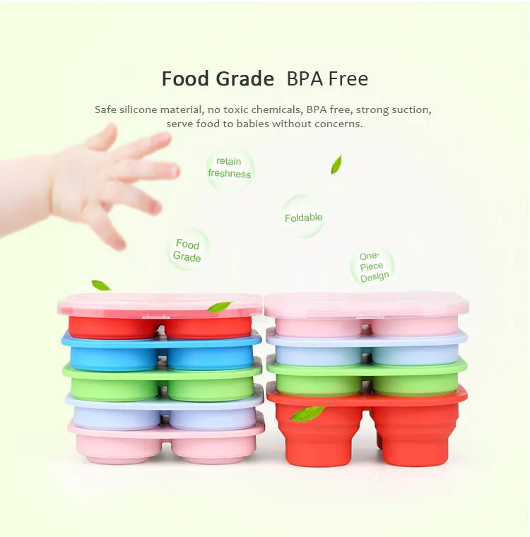 Baby food pots with lids