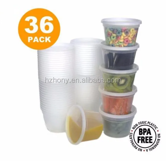 Plastic baby food containers with lids