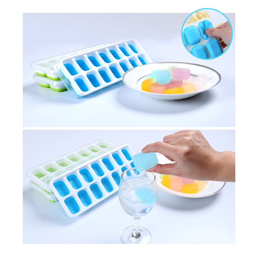 Lidded ice cube tray for baby food